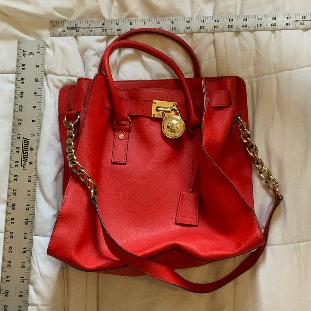 Michael Kors Collection Scarlet Tote with Gold Accents